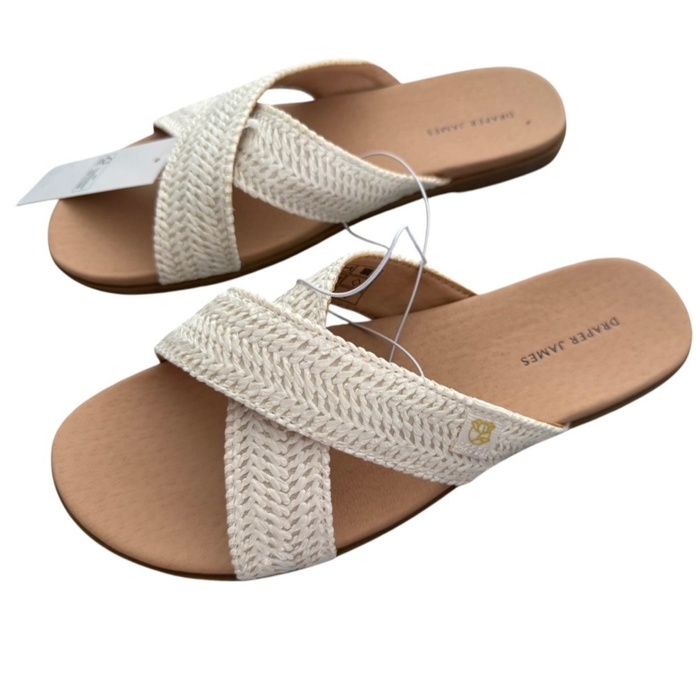 Draper James Women's Alex Slide Strap Sandals White Size 7  M US
